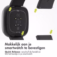 imoshion Siliconen bandje Fitbit Versa / Versa 2 / Versa Lite - Maat L - Zwart