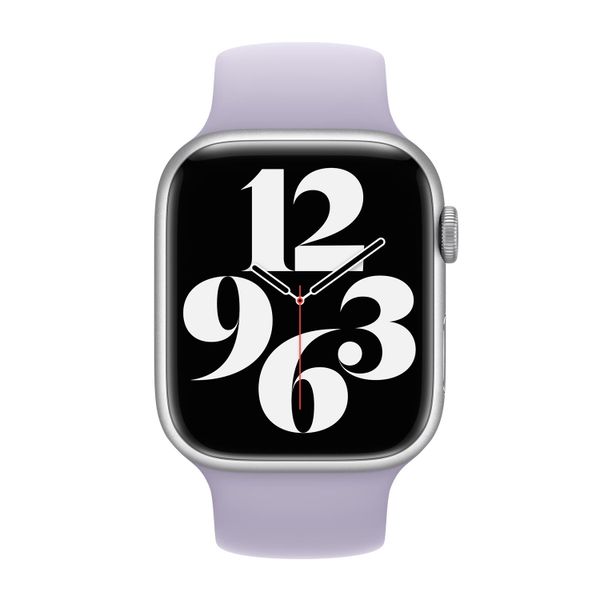 Apple Siliconen solobandje Apple Watch Series 1 - 9 / SE (38/40/41 mm) | Series 10 / 11 (42 mm) - Maat 6 - Purple Fog