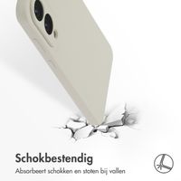 Accezz Liquid Silicone Backcover met MagSafe Samsung Galaxy S25 Edge - Stone