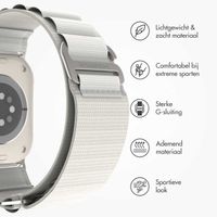 imoshion Nylon Alpine bandje Apple Watch Series 1 t/m 11 / SE / Ultra (44/45/46/49 mm) - Wit