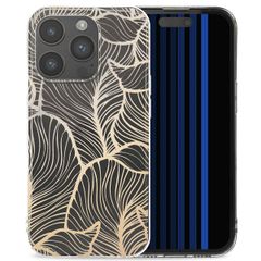 imoshion Design hoesje Apple iPhone 15 Pro - Golden Leaves Transparant