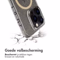 imoshion Clear Glitter Backcover met MagSafe Apple iPhone 15 Pro Max - Goud