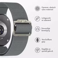 imoshion Elastisch Nylonbandje voor de Samsung Galaxy Watch 8 (Classic) - 40 / 44 / 46mm - Grijs