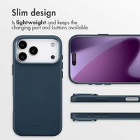 Accezz Leather Back Cover with MagSafe Apple iPhone 17 Pro Max - Nightfall Blue