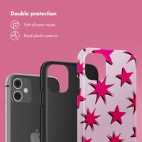 Selencia Vivid Back Cover Apple iPhone 11 - Stars Rubine Red Light Pink