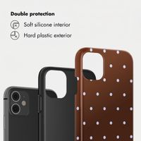Selencia Vivid Back Cover Apple iPhone 11 - Happy Dots Chocolate