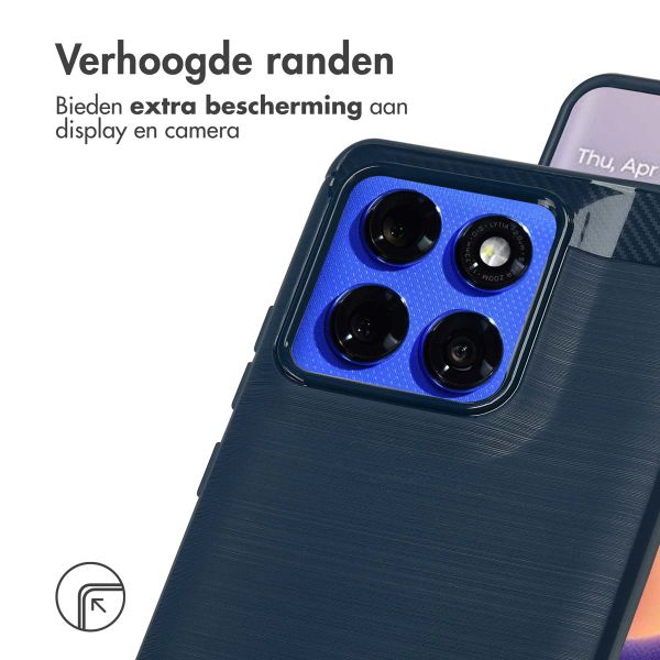 imoshion Brushed Backcover Motorola Edge 60 Pro - Donkerblauw