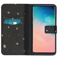 imoshion Design Softcase Bookcase Samsung Galaxy S10 - Stars Gold