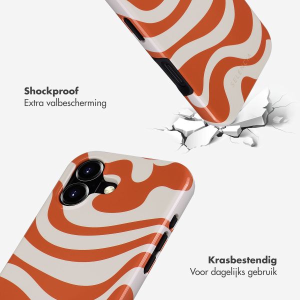 Selencia Vivid Backcover met MagSafe Apple iPhone 16 - Dream Swirl Orange