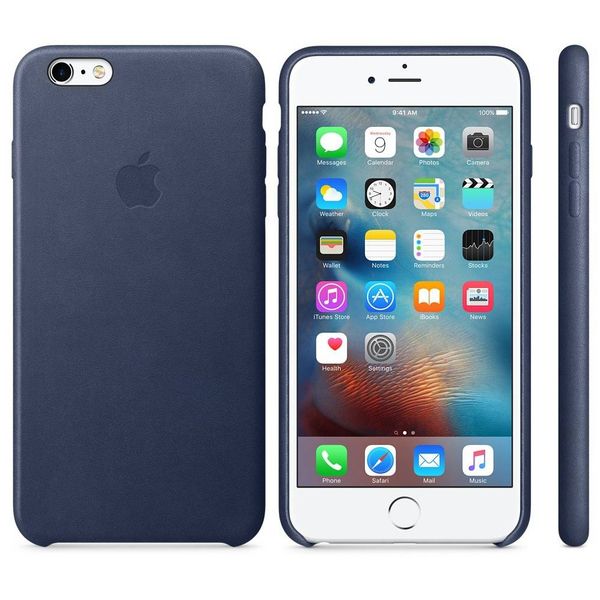 Apple Leather Backcover iPhone 6(s) Plus - Midnight Blue