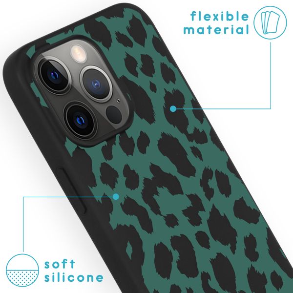 imoshion Design hoesje iPhone 13 Pro - Luipaard - Groen / Zwart