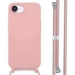 imoshion Siliconen hoesje met koord iPhone 16e - Sand Pink