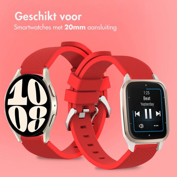 imoshion Flexibel Siliconen bandje Samsung Galaxy Watch 7 40/44 mm - Rood