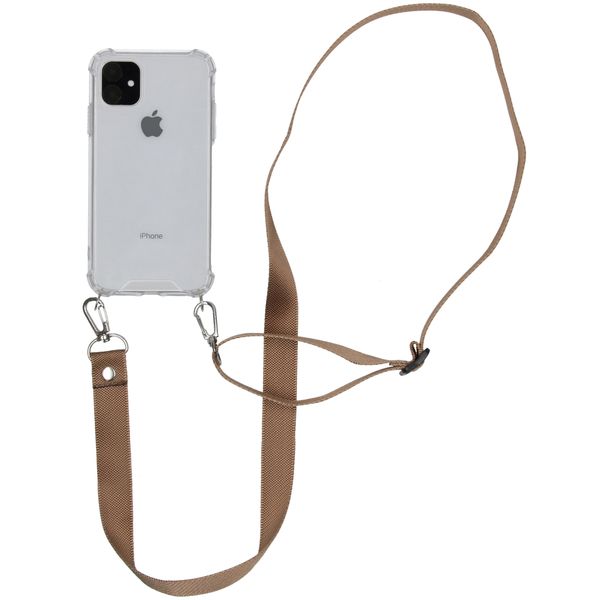 imoshion Backcover met koord - Nylon iPhone 11 - Beige