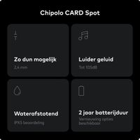 Chipolo Spot Bundle - Bluetooth tracker voor iOS - 1x tag & 1x card - Zwart