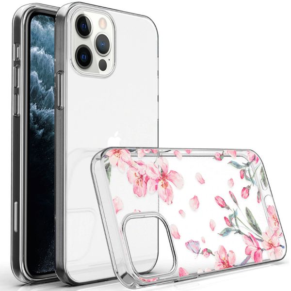 imoshion Design hoesje iPhone 12 (Pro) - Bloem - Roze