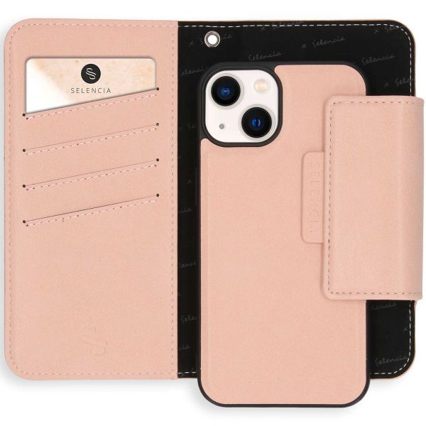 Selencia 2-in-1 Uitneembare Vegan Lederen Bookcase iPhone 13 - Roze