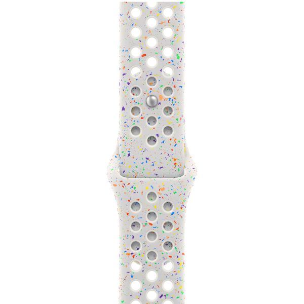 Apple Nike Sport Band Apple Watch Series 1 t/m 11 / SE / Ultra (44/45/46/49 mm) - Maat M/L - Pure Platinum