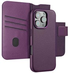 Accezz Leather Bookcase 2-in-1 met MagSafe iPhone 16 Pro - Heath Purple