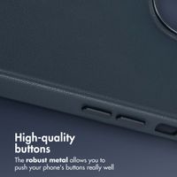 Accezz Leather Back Cover with MagSafe Apple iPhone 14 - Nightfall Blue