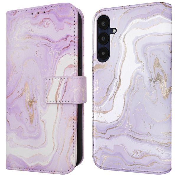 imoshion Design Bookcase Samsung Galaxy A25 (5G) - Purple Marble