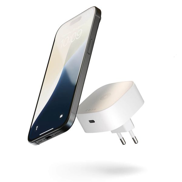 Zens Magnetic Wireless Charging Adapter | Geschikt voor MagSafe en Qi2 - Wit