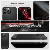 Spigen Rugged Armor Backcover MagSafe iPhone 14 Pro - Zwart