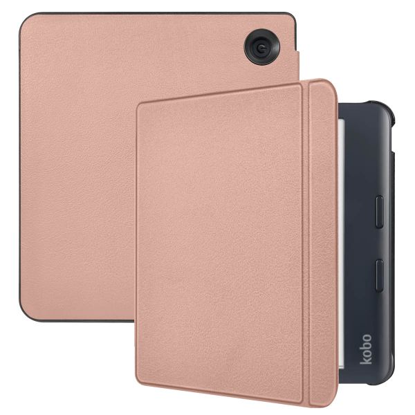 imoshion Slim Hard Case Sleepcover met stand Kobo Libra Colour - Rosé Goud