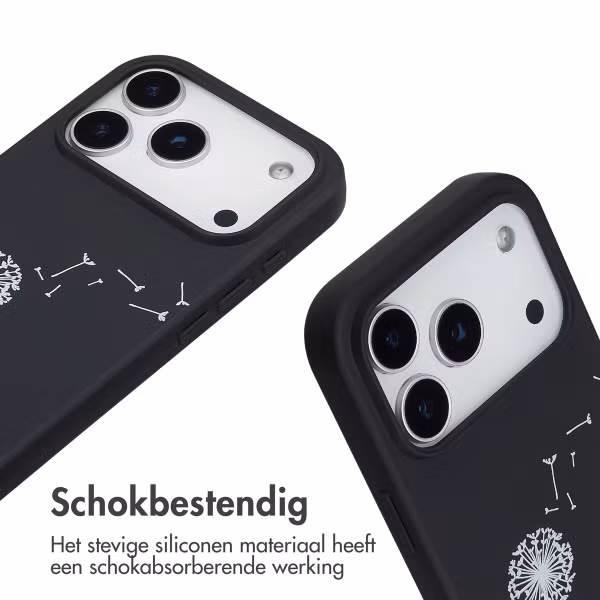 imoshion Siliconen design hoesje met koord Apple iPhone 17 Pro - Dandelion Black