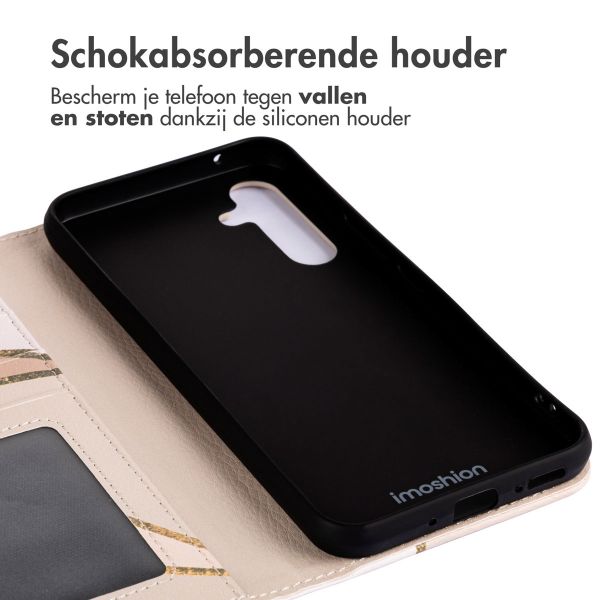 imoshion Design Bookcase Samsung Galaxy A54 (5G) - Beige Graphic