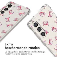 imoshion Design hoesje met koord Samsung Galaxy S23 - Crab Watercolor