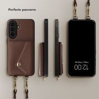 Selencia Sera Telefoonhoes met Koord en Envelop Pashouder Samsung Galaxy A57 (5G) - Chocolate Brown