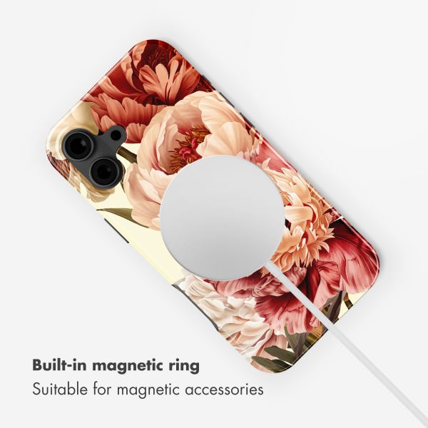 Selencia Vivid Backcover met MagSafe Apple iPhone 16 - Vintage Peony