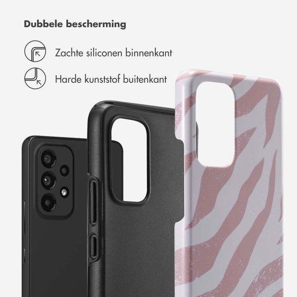 Selencia Vivid Backcover Samsung Galaxy A53 - Colorful Zebra Old Pink