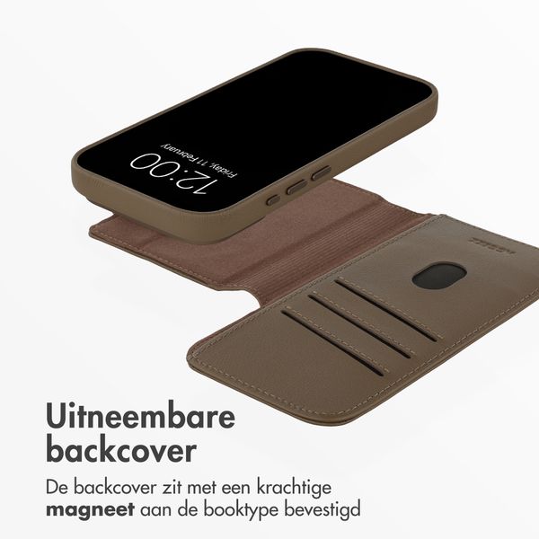 Accezz Leather Bookcase 2-in-1 met MagSafe Apple iPhone 18 Pro Max / 17 Pro Max - Coffee Brown