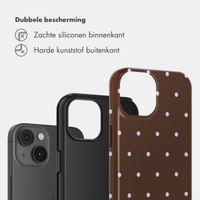 Selencia Vivid Backcover Apple iPhone 14 - Happy Dots Chocolate