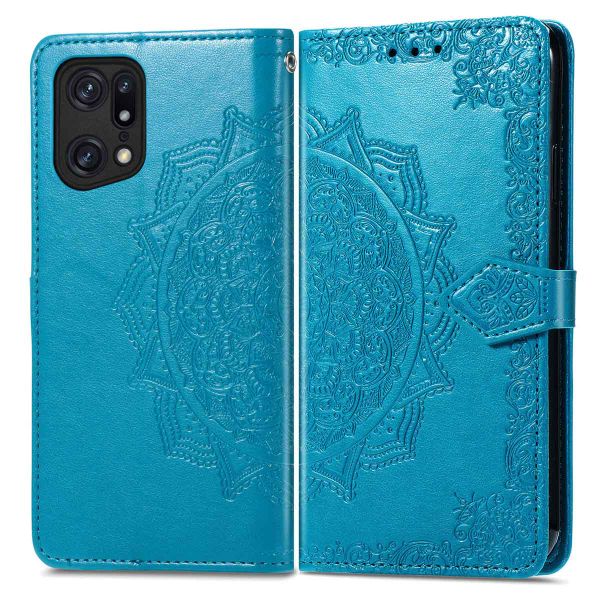 imoshion Mandala Bookcase Oppo Find X5 5G - Turquoise