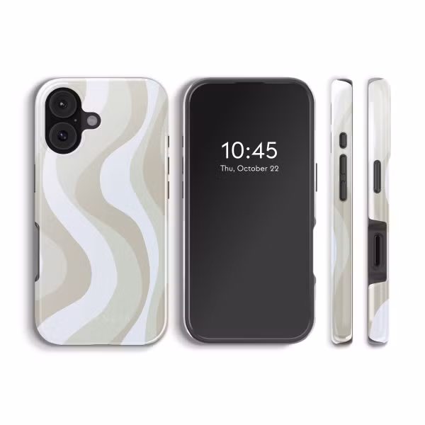 Selencia Vivid Backcover met MagSafe Apple iPhone 17 - Desert Waves Beige