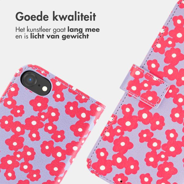 imoshion Design Bookcase Apple iPhone SE (2022 / 2020) / 8 / 7 / 6(s) - Dusty Rose Blossoms