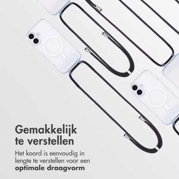 imoshion MagSafe Backcover met afneembaar koord Apple iPhone 16 - Transparant