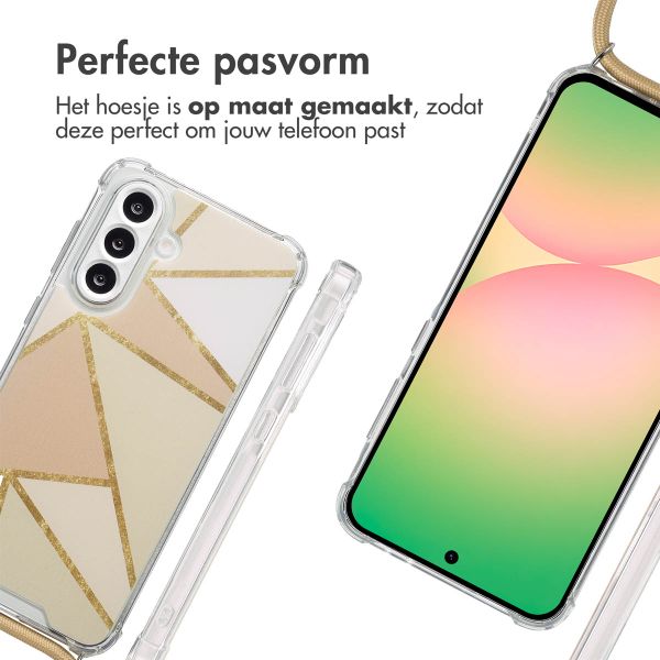 imoshion Design hoesje met koord Samsung Galaxy A56 - Beige Graphic