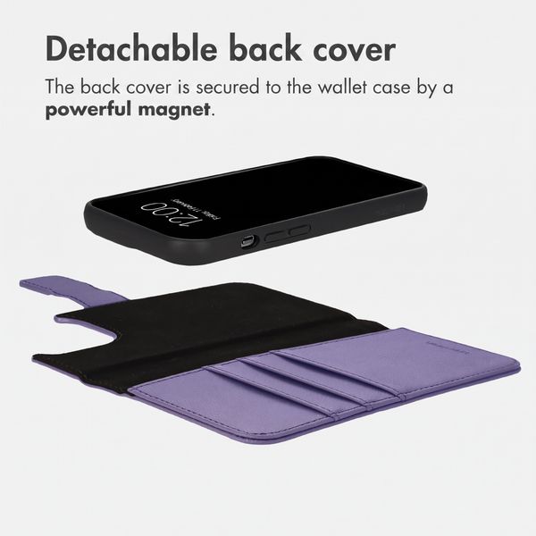 imoshion Detachable 2-in-1 Luxury Bookcase Apple iPhone 13 Pro - Purple