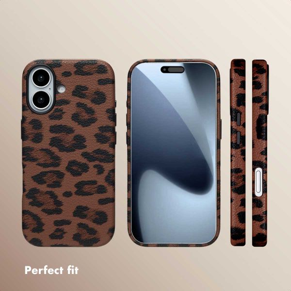 Selencia Sabi Back Cover Panther Print with MagSafe Apple iPhone 17 - Mocha Brown