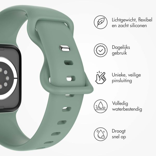 imoshion Siliconen⁺ bandje Apple Watch Series 1 t/m 11 / SE / Ultra (44/45/46/49 mm) - Maat M/L - Pine