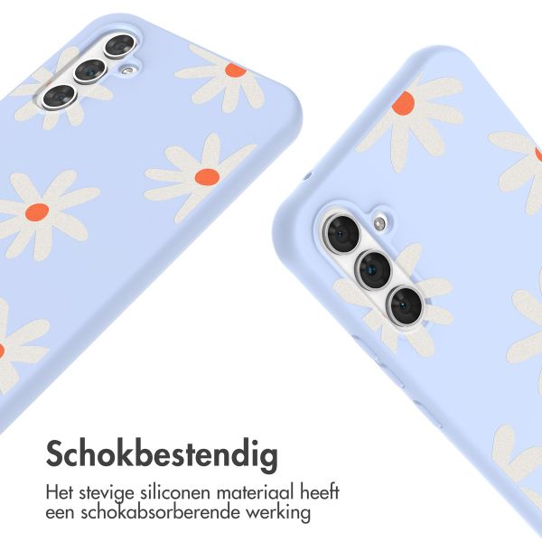 imoshion Siliconen design hoesje met koord Samsung Galaxy A54 (5G) - Lila Flower Distance