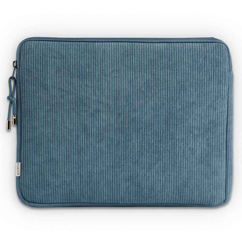 Selencia Corduroy Laptop hoes 13-14 inch - Laptopsleeve - Slate Blue