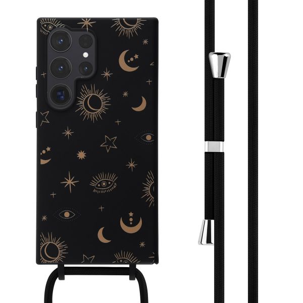 imoshion Siliconen design hoesje met koord Samsung Galaxy S24 Ultra - Sky Black