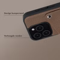 Selencia Riva Backcover met Pashouder Apple iPhone 15 Pro - Mocha Brown