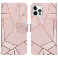 imoshion Design Softcase Bookcase iPhone 12 (Pro) - Pink Graphic