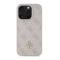 Guess 4G Metal Logo Backcover MagSafe Apple iPhone 16 Pro - Roze
